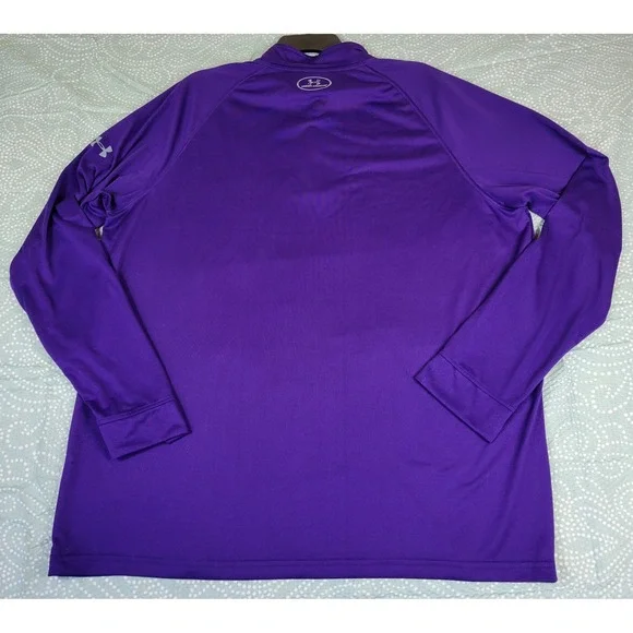 Under Armour JMU Dukes‎ Purple Heatgear Quarter Zip Pullover Men's 2XL - Picture 8 of 9